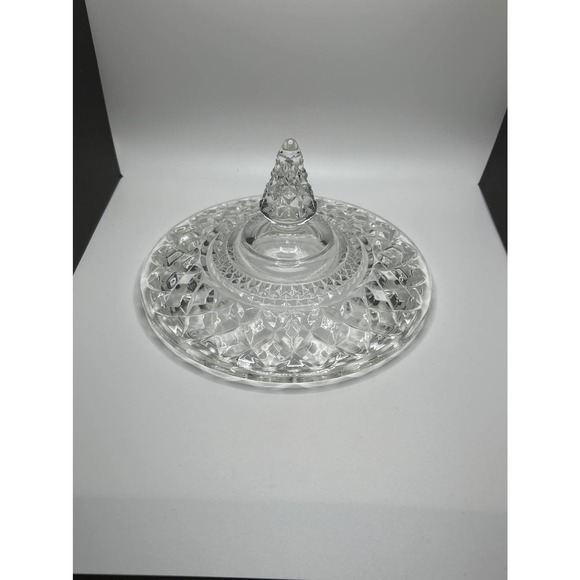 Vintage Anchor Hocking Wexford Pattern Footed Compote Candy Dish - Picture 2 of 8